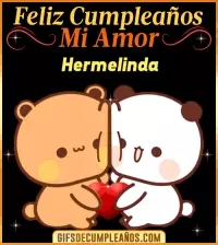 GIF Feliz Cumpleaños mi Amor Hermelinda